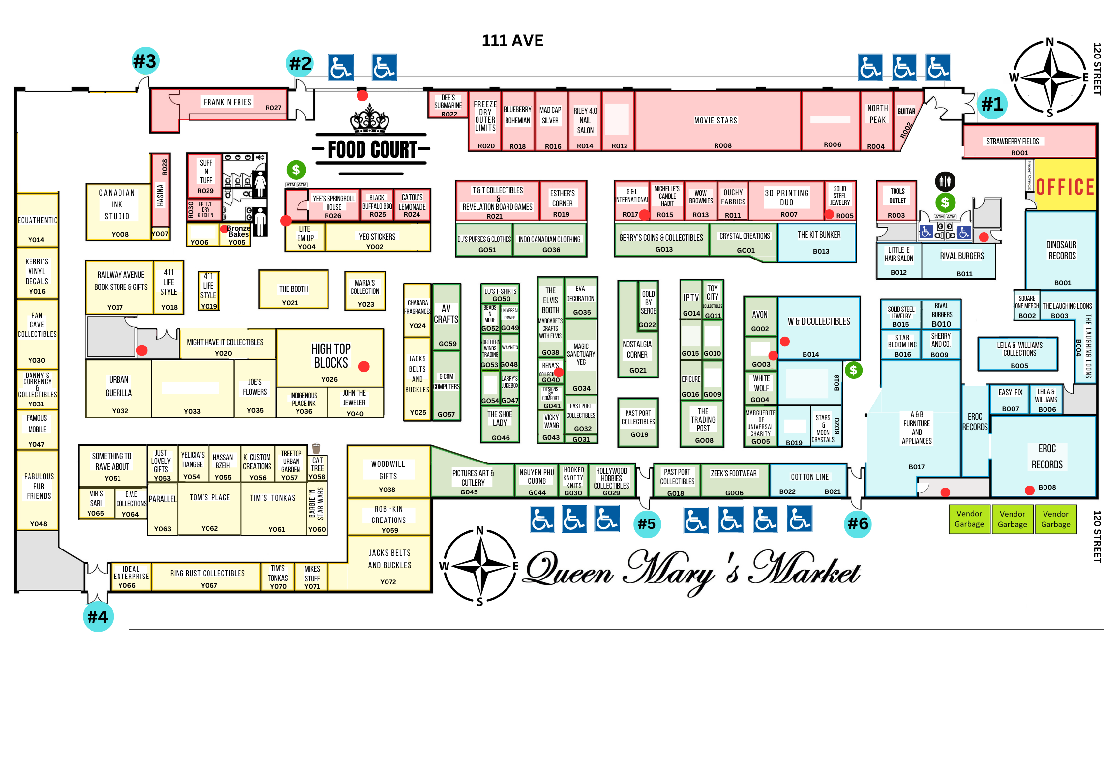 Interactive Touchscreen. Tap a booth for more information. Tap the search bar to find vendors, products, and services. You can send this directory to your phone by scanning the QR code located in the bottom right corner.