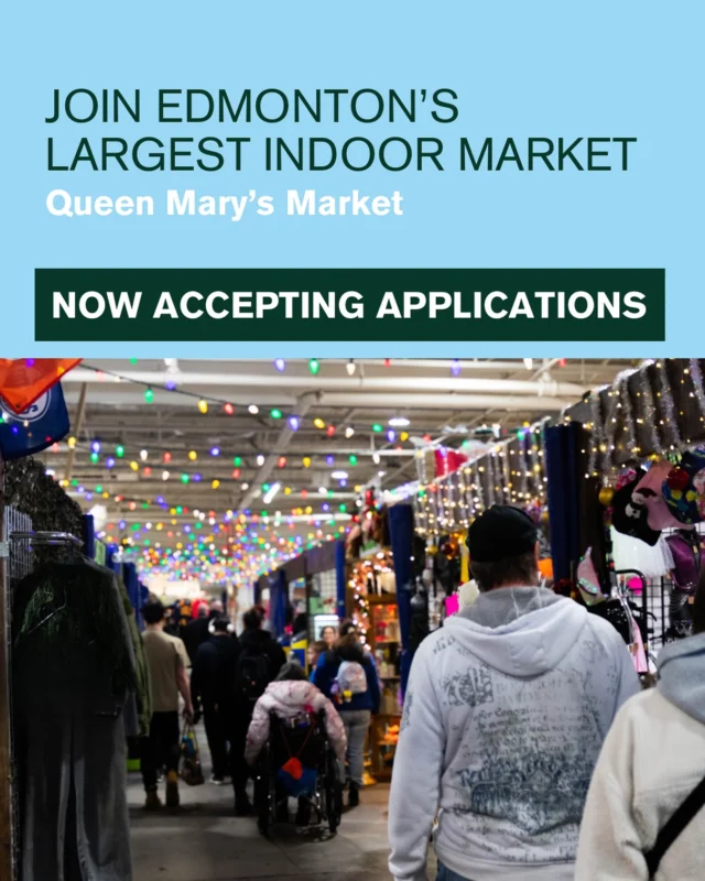 The wait is over — we’re now accepting applications for WINTER SEASON RUSH vendors at Queen Mary’s Market! 🎄✨

Join Edmonton’s largest indoor market and vendor community, connect with other local businesses, and cross-promote your brand this whole holiday season.

Be part of the festive fun and showcase your products to hundreds of shoppers every weekend! Email us at queenmarysmarket@gmail.com to get started! 

3-month minimum terms* 

#yeg #yegbusiness #yegbiz #yegcrafts #yegarts #yegproducts #yegchristmasmarket #yegvendor #yeglocal #yeghomemade