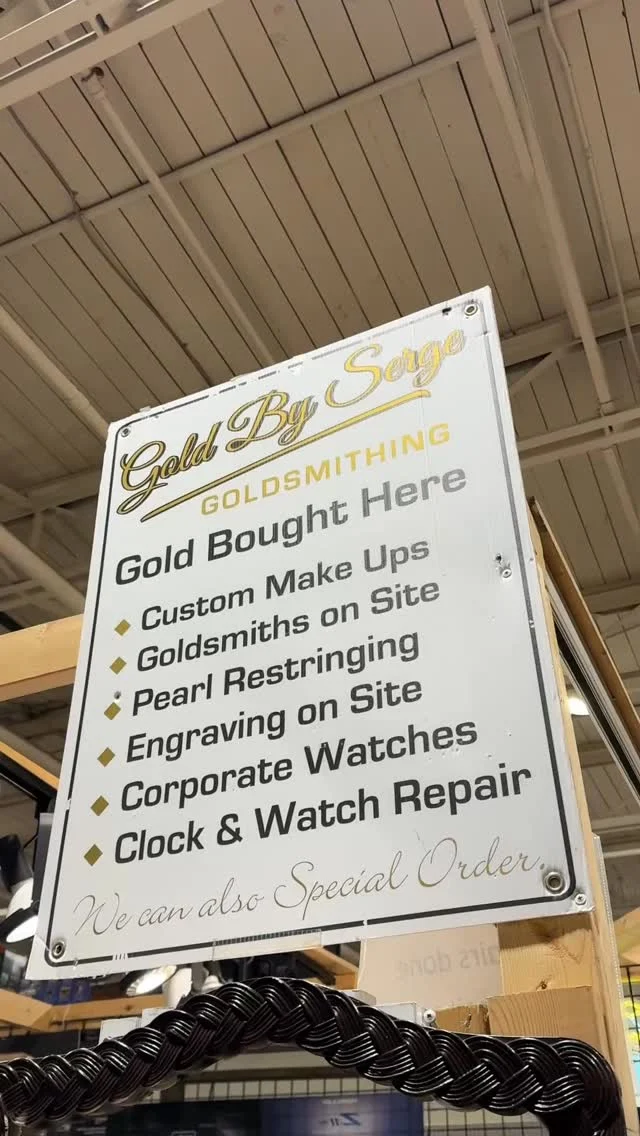 Shine brighter with Gold by Serge at Queen Mary’s Market! 💍 From stunning rings, bracelets, earrings, and custom pieces to expert jewelry and watch repairs — they do it all, including battery replacements and sizing. Stop by this weekend and let your favorites sparkle again!