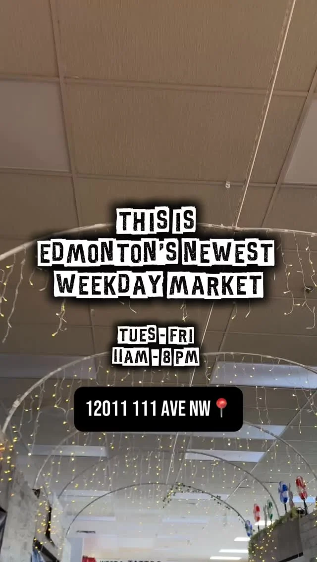 Edmonton’s newest weekday market has landed. Discover everything from handmade journals and 3D prints to UCS and rare Lego, nostalgic video games, watercolour art, diecast, Pokémon and even smash burgers and poutine. It’s the perfect midweek stop. Find it inside Queen Mary’s Market through entrance 1, open Tuesday to Friday 11 to 8, with regular weekend hours.

Participating vendors tagged in the video ⭐️

#yegfoodie #collectibles #yegmarket #yegbusiness #yeglocal