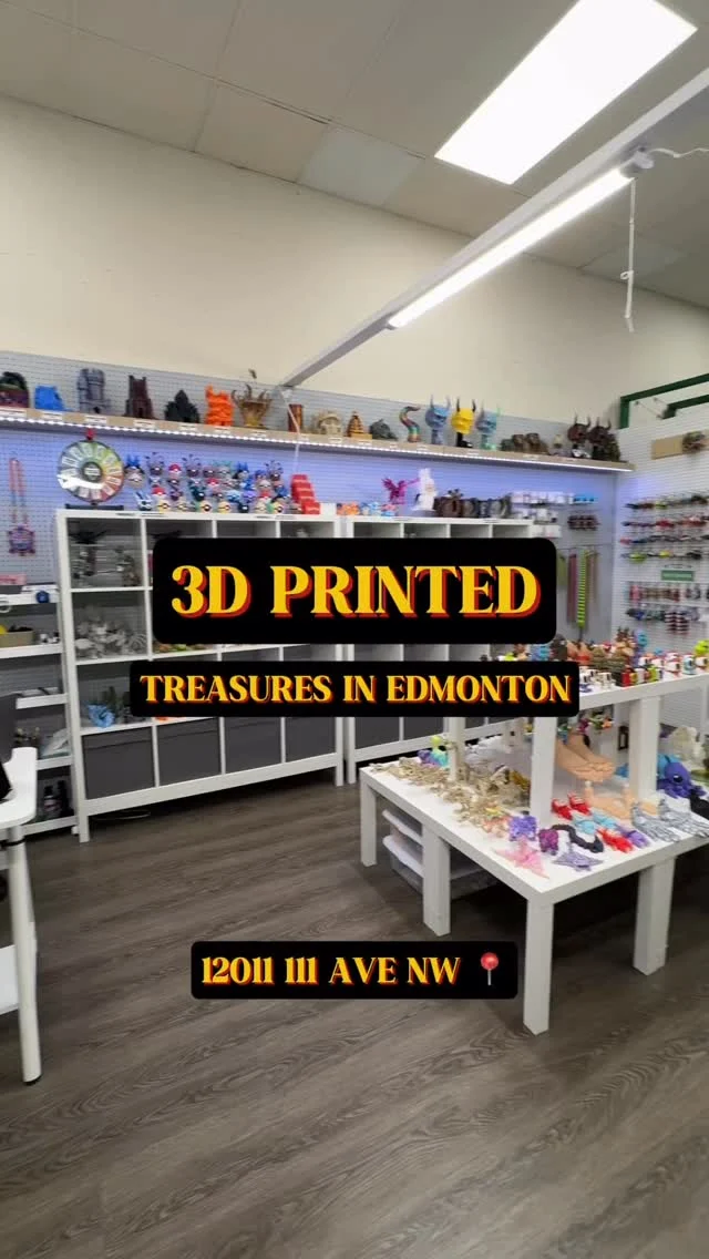 From cute to custom, @3dprintingduo does it all. Headset holders, Oilers prints, figurines, earrings, LaBuBu & more!

Catch them every week in Queen’s Court and weekends at Queen Mary’s Market.

12011 111 AVE NW 📍

#yeg #edmonton #yegmarket #3dprint