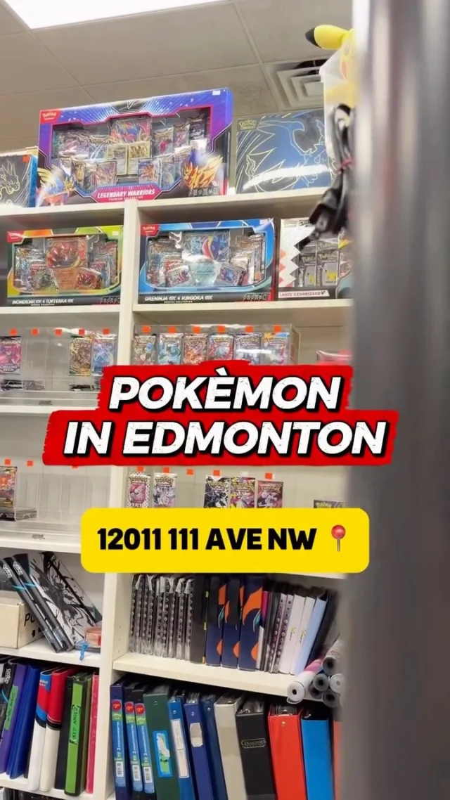 BIG NEWS, POKÈMON LOVERS! Pokémon has officially arrived at @nostalgiacorneryeg inside Queen Mary’s Market! Stop by, browse the collection, and maybe even find that card you’ve been searching for. 

12011 111 AVE NW 📍

#yeg #yegmarket #pokemon #pokemoncollector #pokemonstore