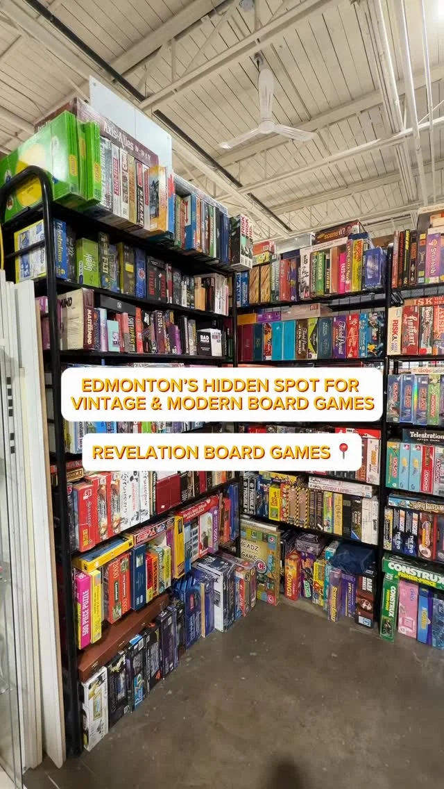 Hidden gem in Edmonton you need to check out 👀

Revelation Board Games is your go-to spot for both vintage classics and modern favorites—whether you’re a collector, casual player, or just feeling nostalgic. From rare finds to today’s most popular games, they’ve got something for every kind of gamer.

Catch them at Queen Mary’s Market every weekend and level up your game night 🎲

#yeg #yegmarket #boardgames #edmonton #yegbusiness