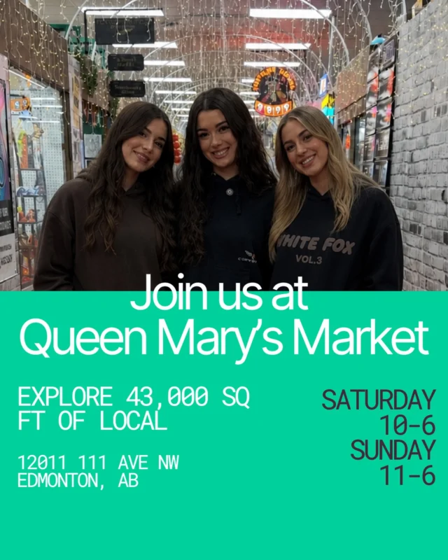 Market weekend is almost here! Join us this Saturday & Sunday for a full weekend of fun—featuring unique collectibles, talented local artisans, creative makers, hobbyists, and so much more.

#yeg #yegmarket #yeglocal #yegbusiness